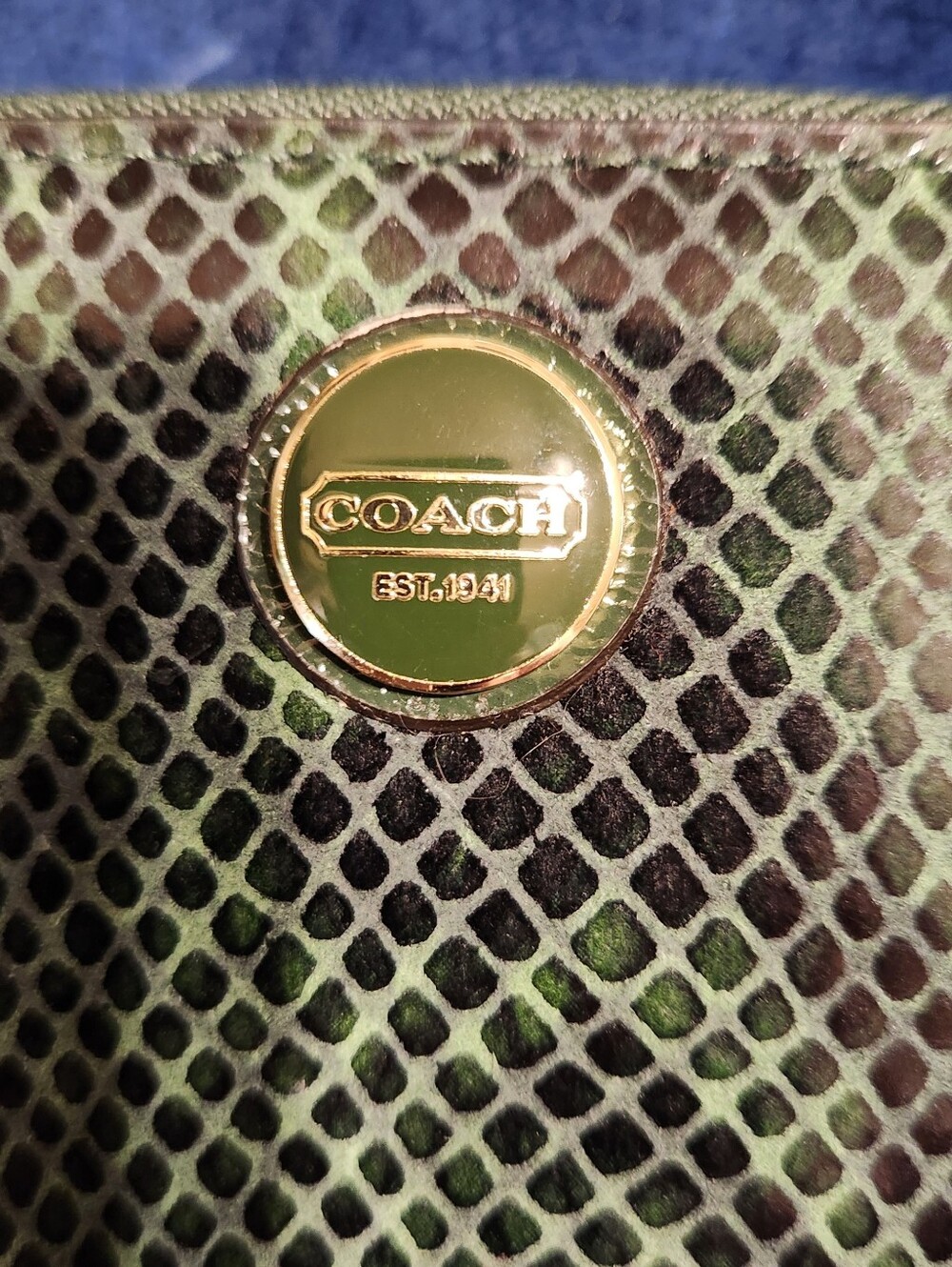 Coach Accordian Zip Wallet In Python-Embossed Leather. MSRP$298 - Picture 7 of 11